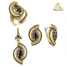 Gümüş Taşlı Set